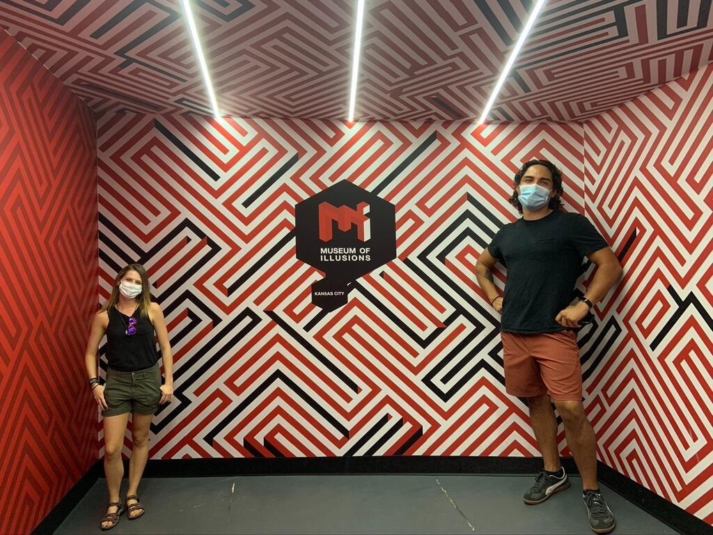 "Hanging out" at the Museum of Illusions.