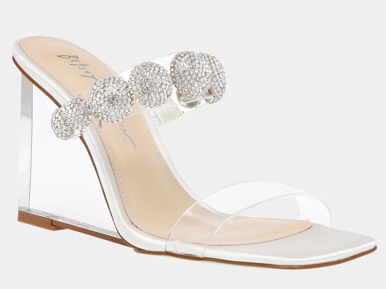 25 Trendy Wedding Wedges | Nude, Bridal White & More