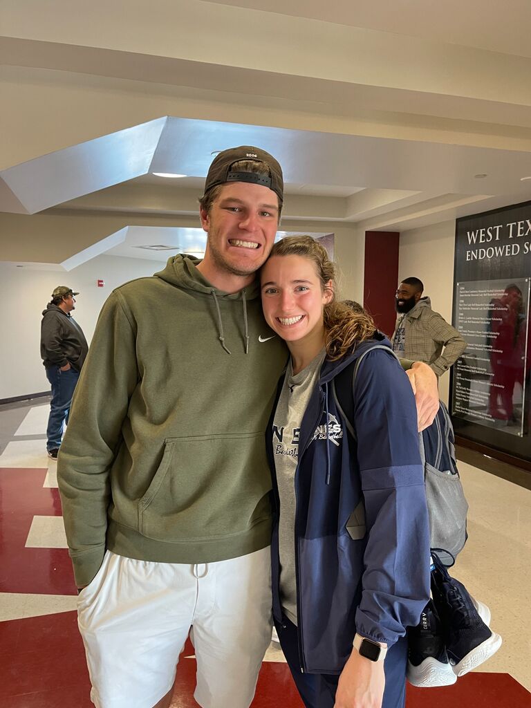 Jake came to watch Megan's basketball team in the NCAA tournament!