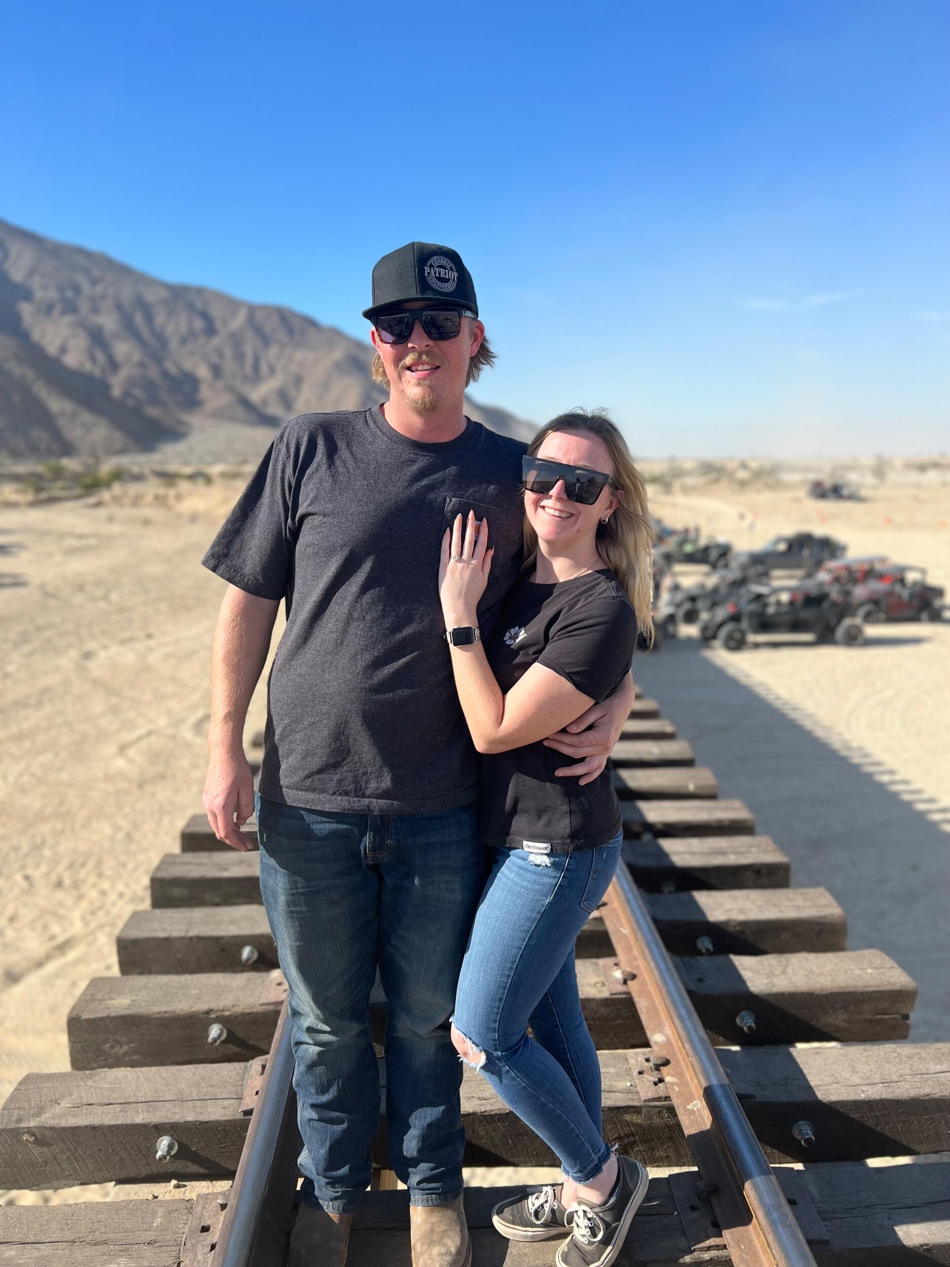 Jack asked and Jessa said yes <3
Jack officially proposed during a camping trip out at the Desert for New Year's at one of our destination's called the Trestle.