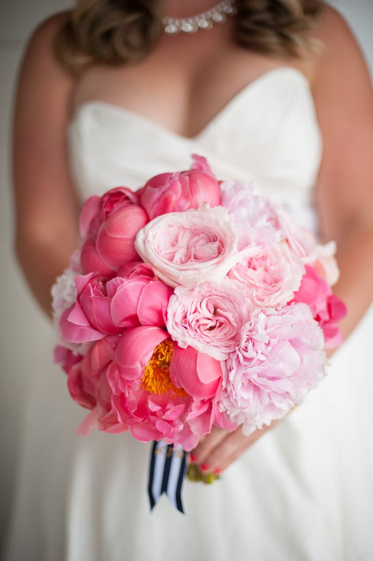 fuchsia and gold wedding