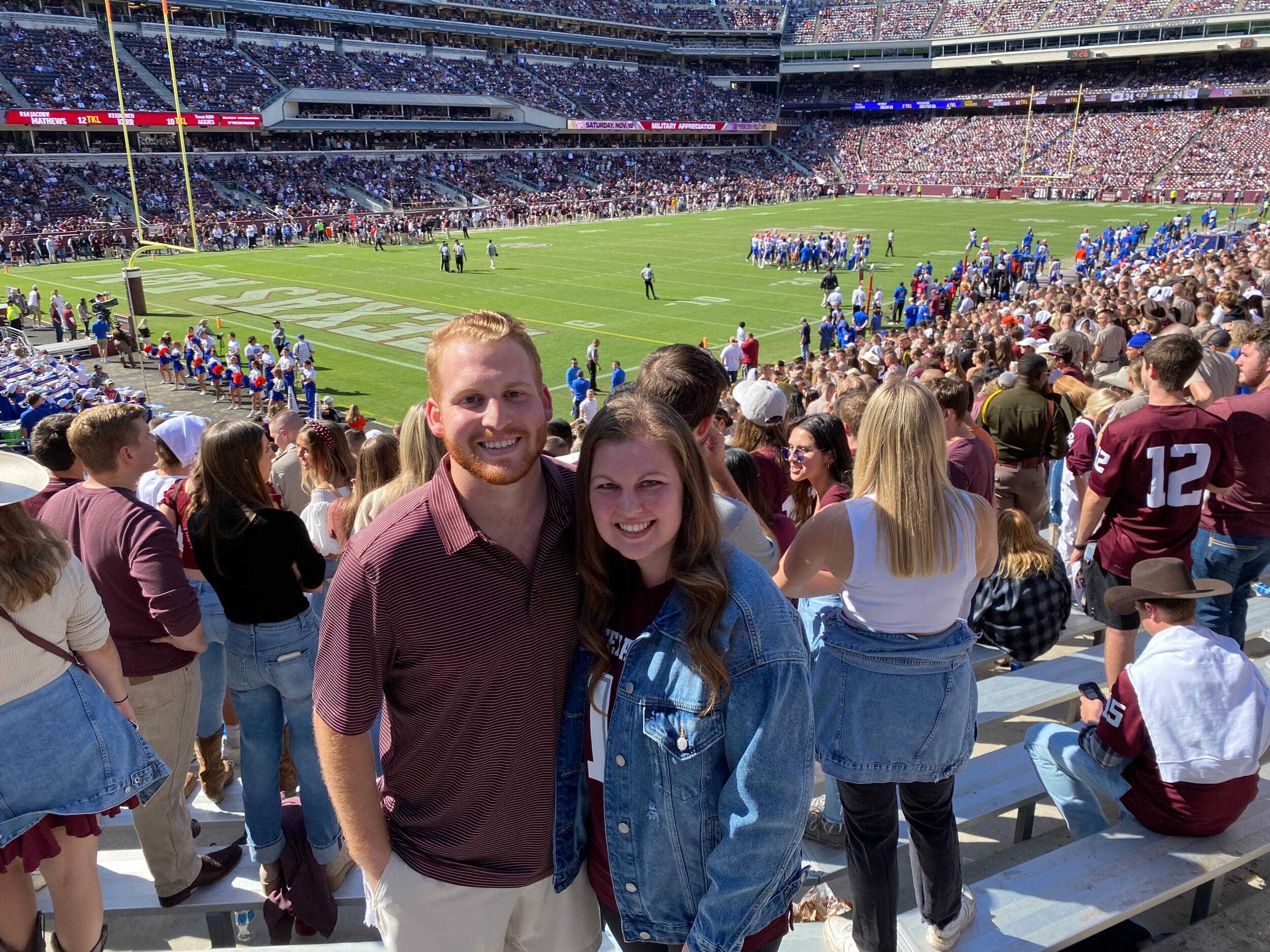Wyatt came to visit Katherine & watch the Aggies take on Florida... but, more importantly, he asked Katherine to be his girlfriend!