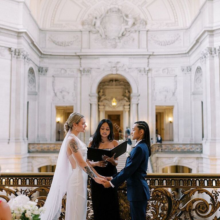 Wedding ceremony in elegant venue