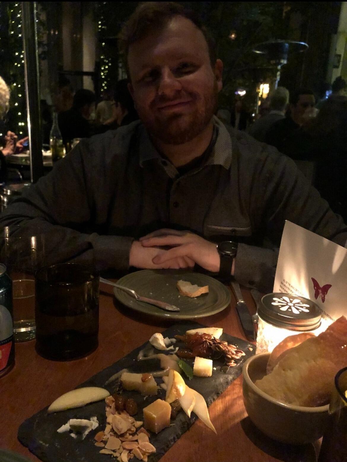 Celebrating our first anniversary at Talula’s Garden.  DJ’s old boss made us way too much free food and we took entire entrees to go.