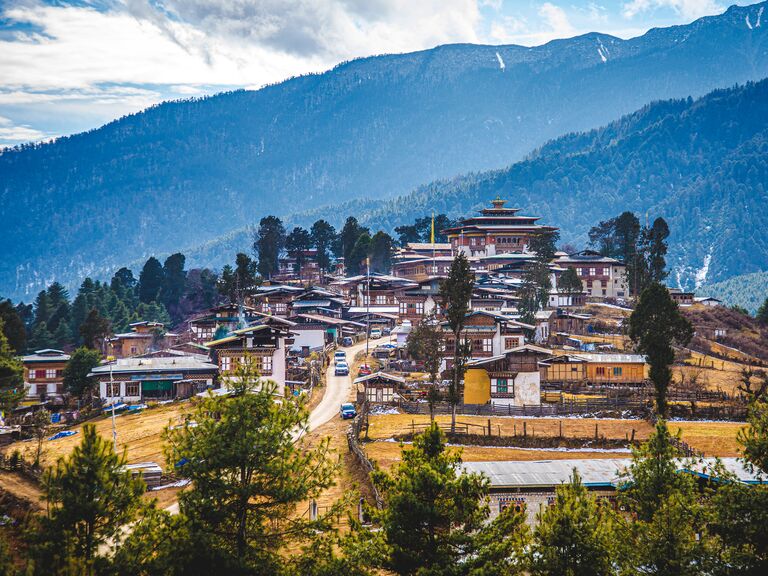 Village in Gangtey, Bhutan 