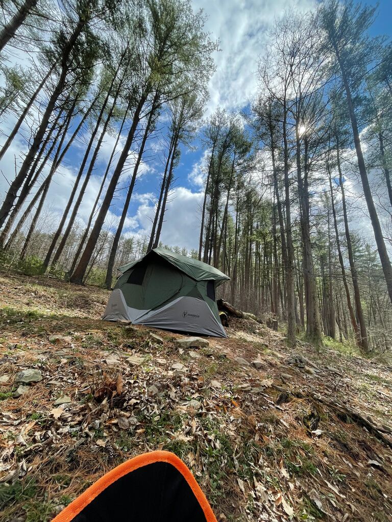 Liz and Lyle spent lots of money from their first few years of earnings on camping gear and spent much of their summer finding different spots.