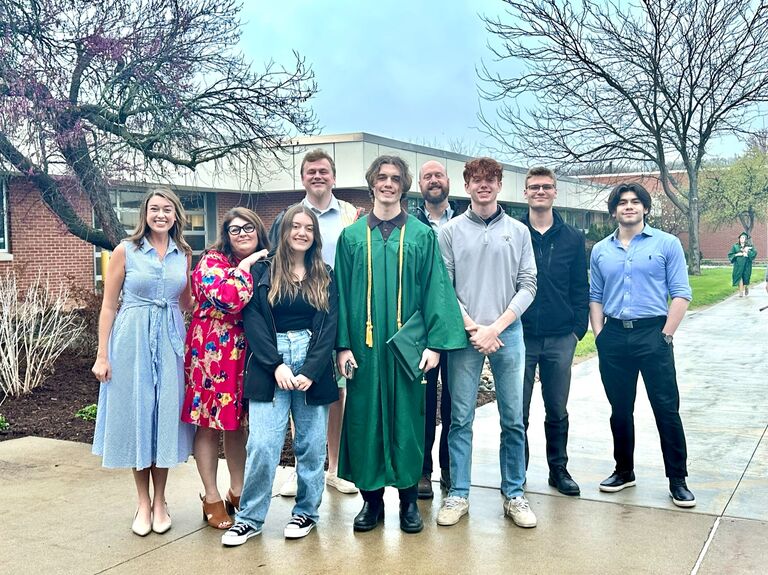 Jack's first time celebrating a big moment with Megan's family - her brother's graduation