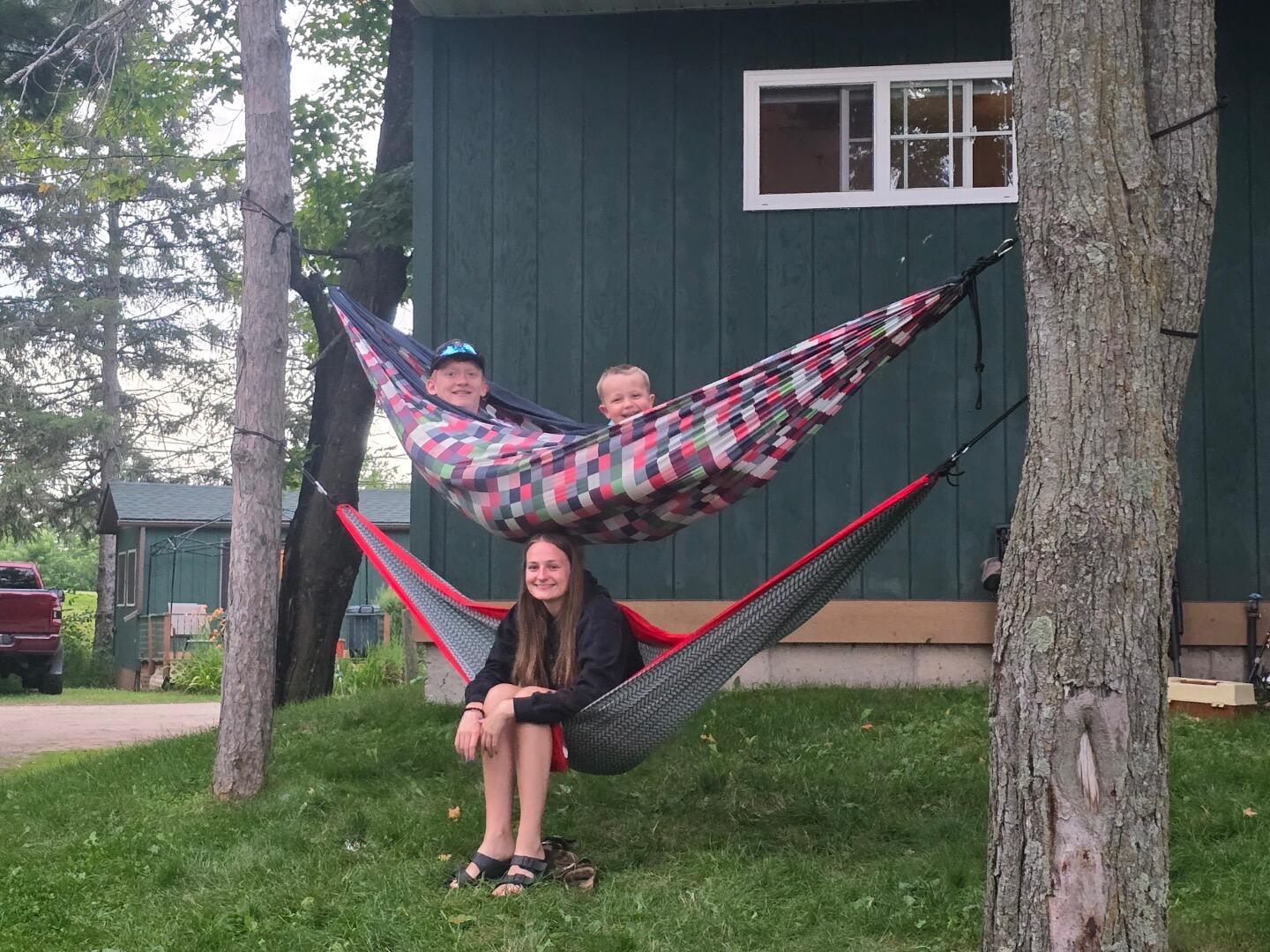 Jacobs second time, on the week long trip to rice lake with Lily's family