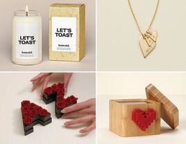 Collage of romantic gift ideas