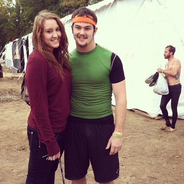 supportive girlfriend at tough mudder