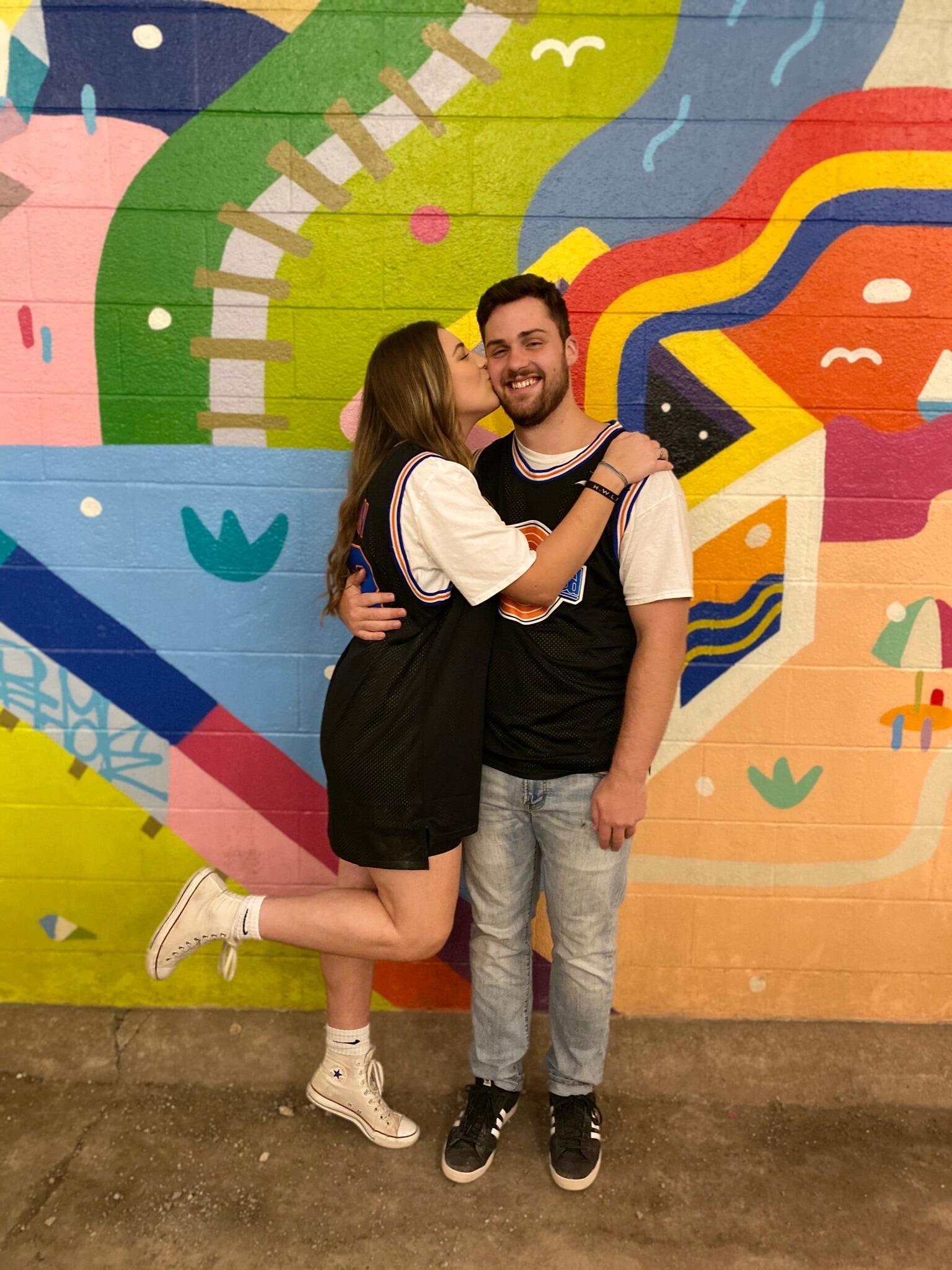 Kelcee surprised Ian for his "Jordan" birthday with a jersey themed party. Friends and family were all waiting while Ian finished a VERY important smash bros tournament (That I won!!! - Ian). Kelcee was trying hard to keep the party a secret but urge Ian to win quickly ;)