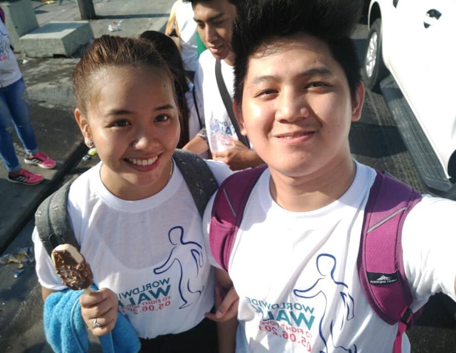 First world wide walk of INC celebration with her family