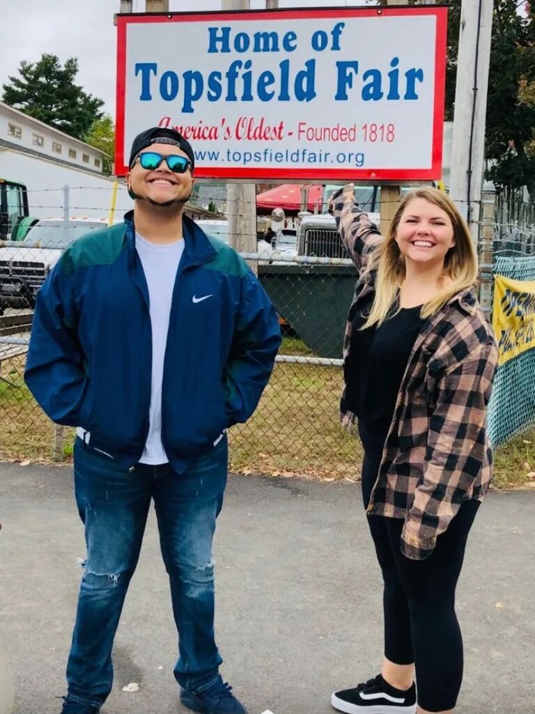 We went to the Topsfield Fair with our group of friends after we first started dating..but we were keeping it a secret at the time just incase we were better off as just friends.