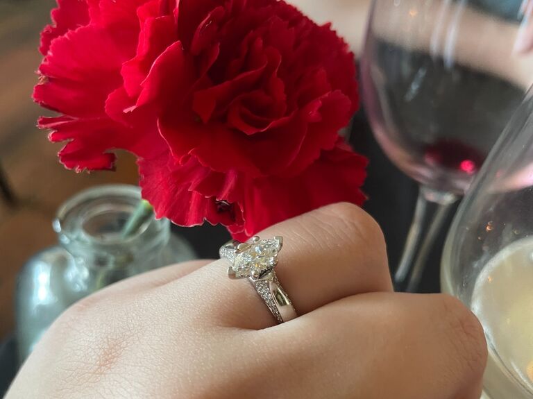 We got engaged! 

Look at that gap between pictures. If you're looking at this page now, I'll get more pictures, I promise. Also, I obviously said yes. Literally. My response was "yeah, obviously".