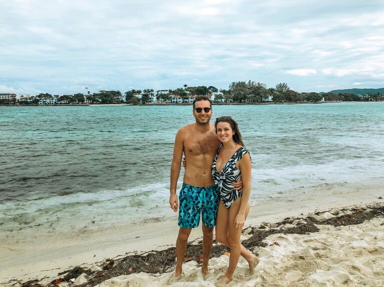 Mindy and Andrew go on their first vacation together to Jamaica. They went on boat rides, jumped off cliffs, drank a lot of Red Stripes, and ate a lot of jerk chicken.