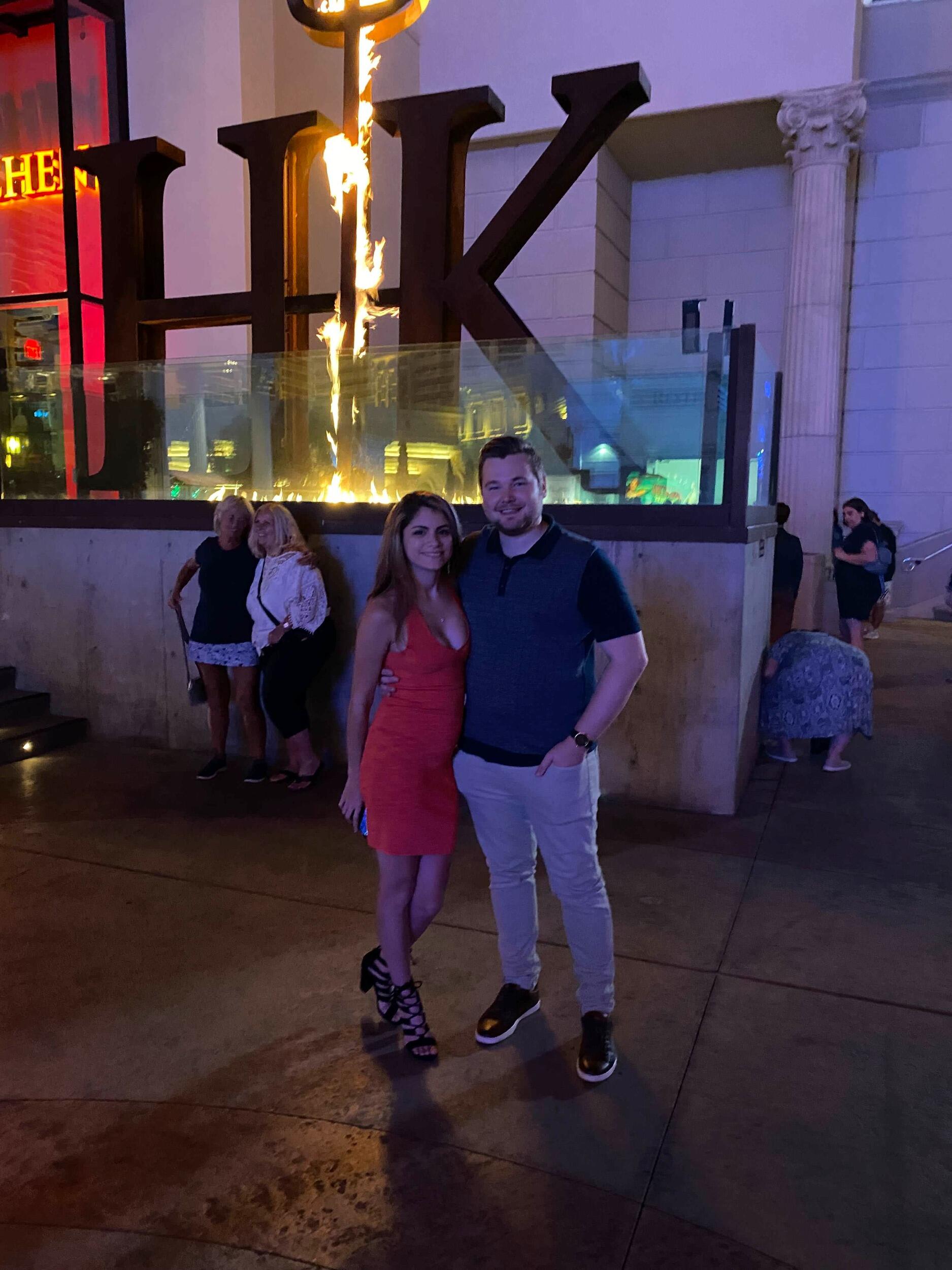 VEGAS BABY! If you ask Kayla, she would tell you she never wants to go back to Vegas. If you ask Kyle, he'll probably be asking you when you'd wanna book the trip. Don't let this photo deceive you, we did not go to Hells Kitchen. We're just posers.