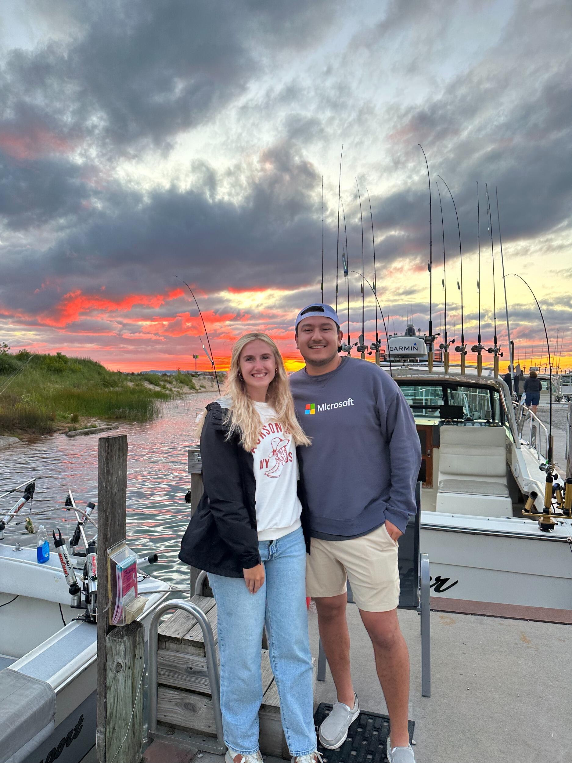 When Brandon came home from Washington, he joined Carley's family up north in Glen Arbor, MI!