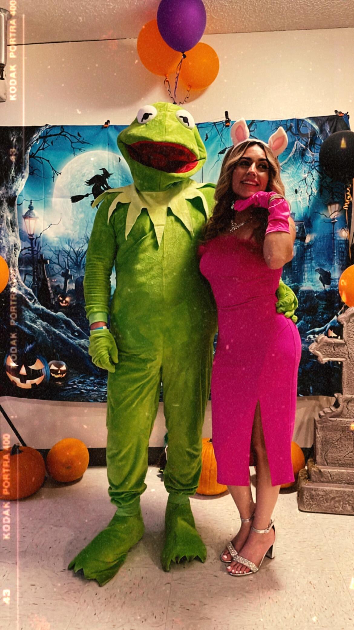 Miss Piggy & Kermi at the Duke's Halloween Party in LA.