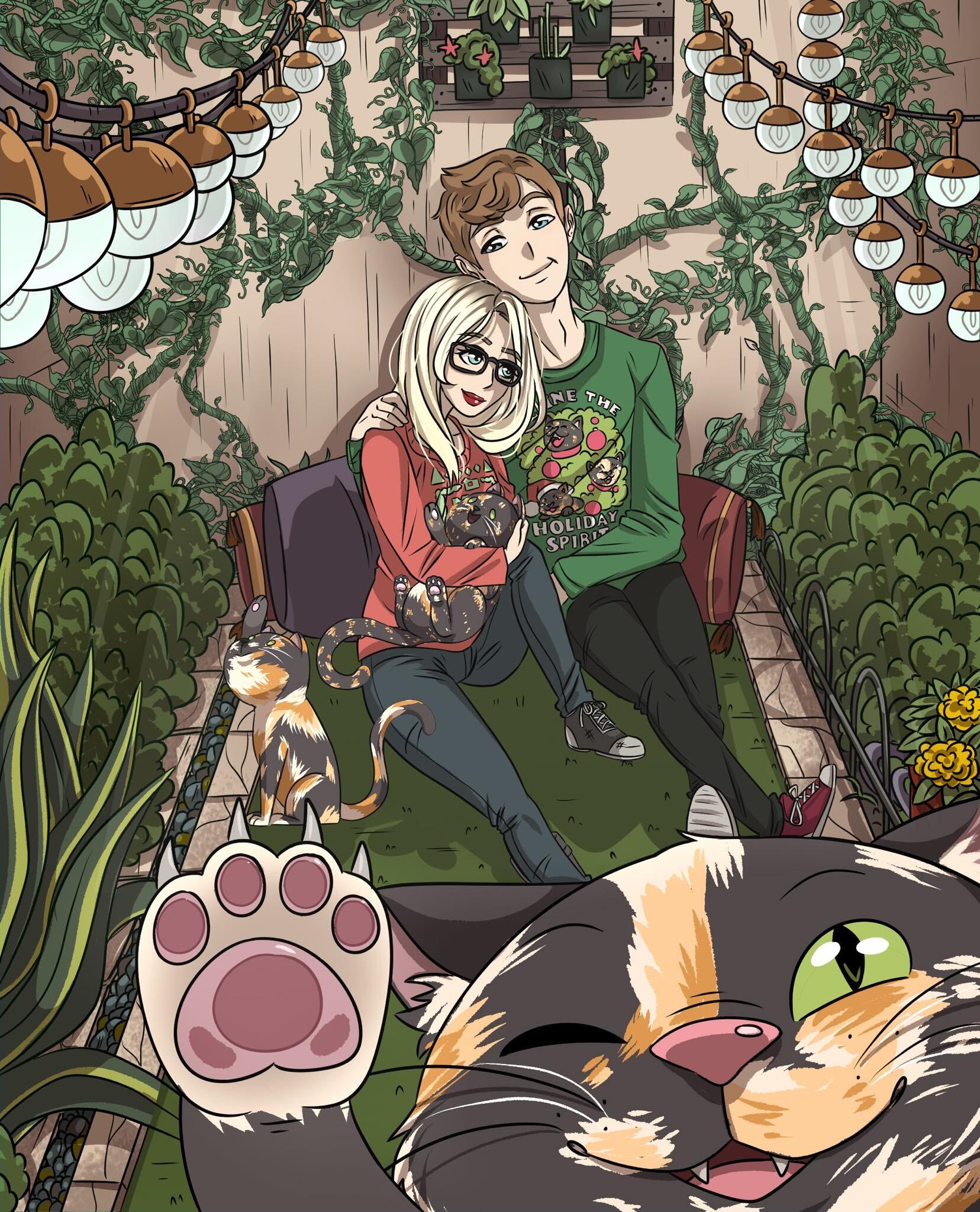 Matt sweetly commissions their first family "portrait". Art by the talented Raven Monroe.