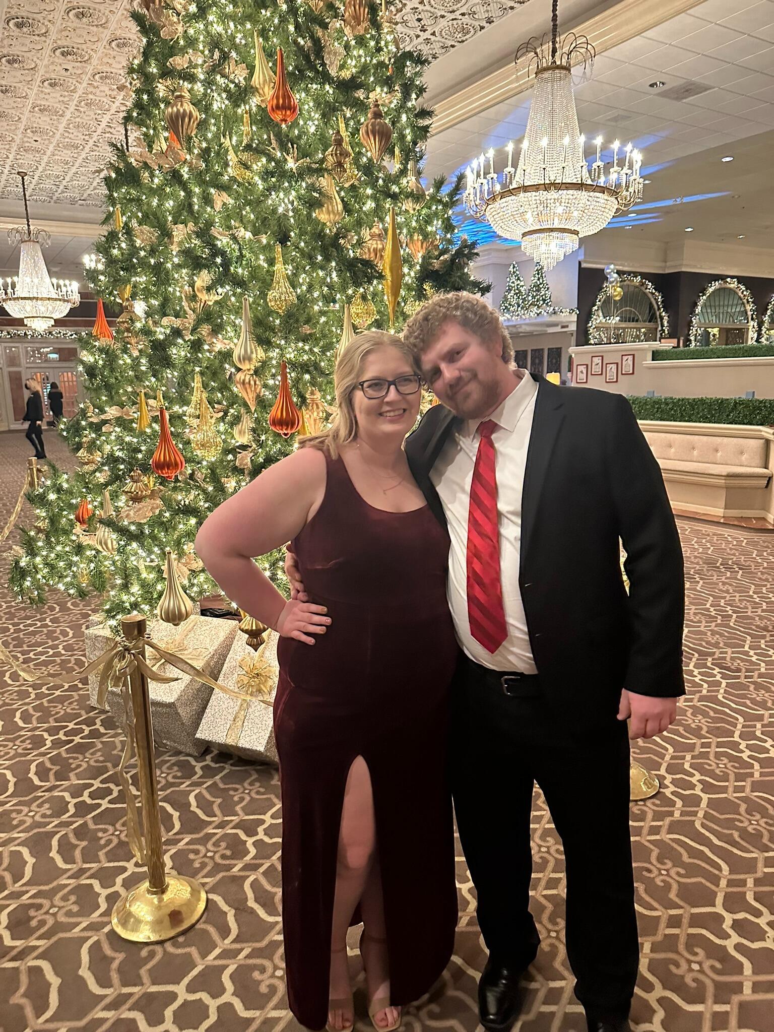 Rebecca and Kyle's black tie wedding, except Jake left all of his ties in Ohio and had to borrow one from Beth's dad