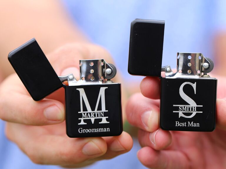 Personalized lighter groomsman gift