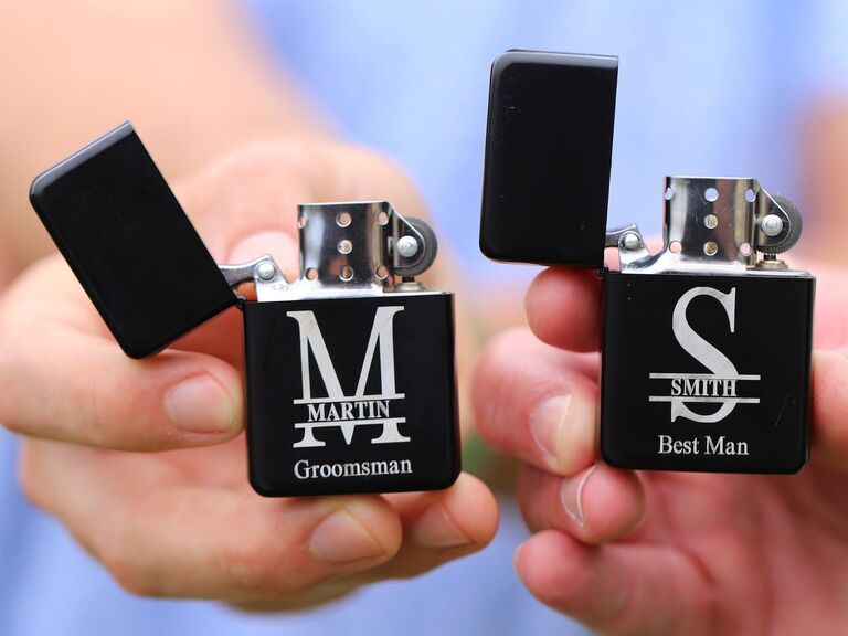Personalized lighter groomsman gift