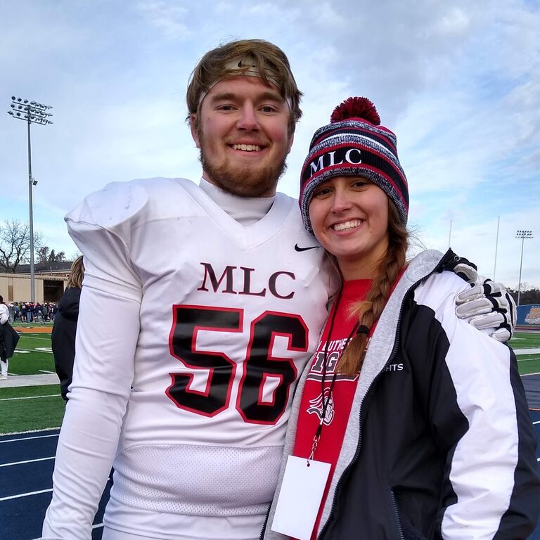 Katie and Jon met at college through football. Jon played and Katie managed. Everyone knew it was the perfect match.