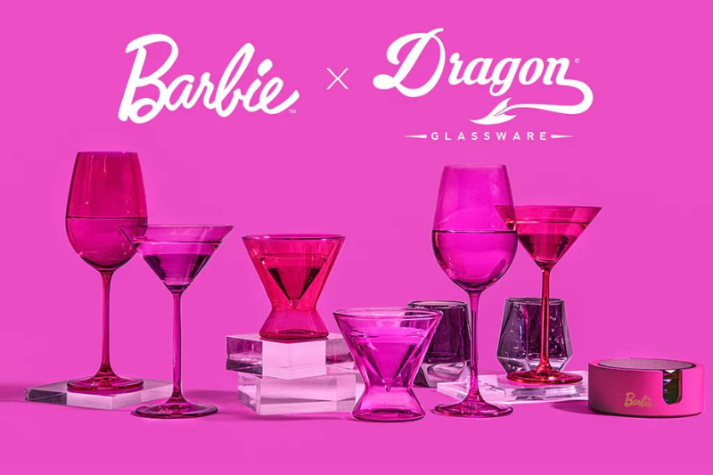 Barbie theme party ideas: pink drink glasses