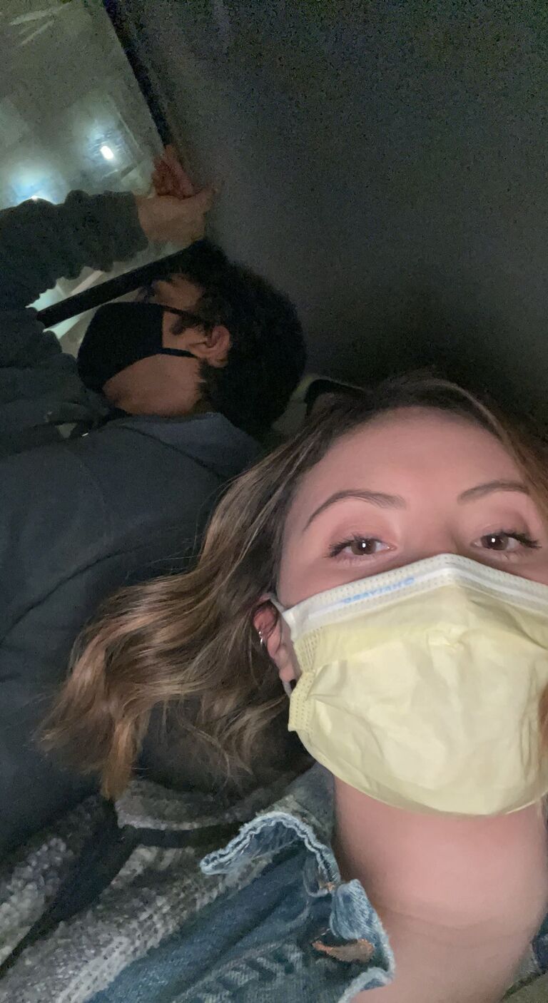 Meaghan snuck a picture of us in an Uber on our way to our 2nd date! 