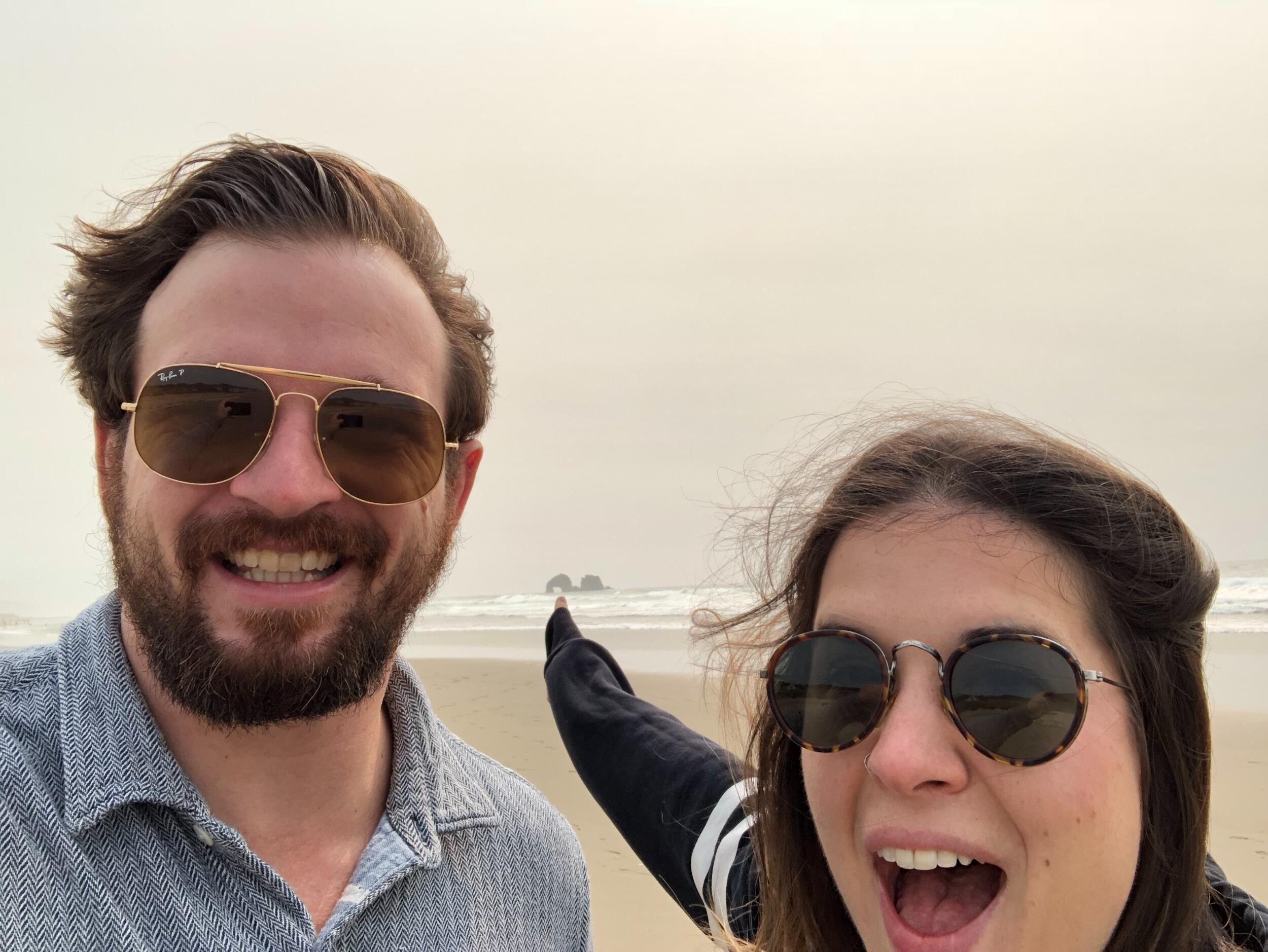 Taking in the Oregon coast.  We ended up having a fire on the beach and spent most of the night out there with Graham.