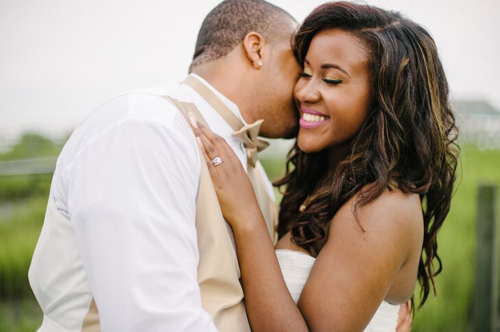 A Modern White and Gold Wedding at a Private Residence in Newport News ...