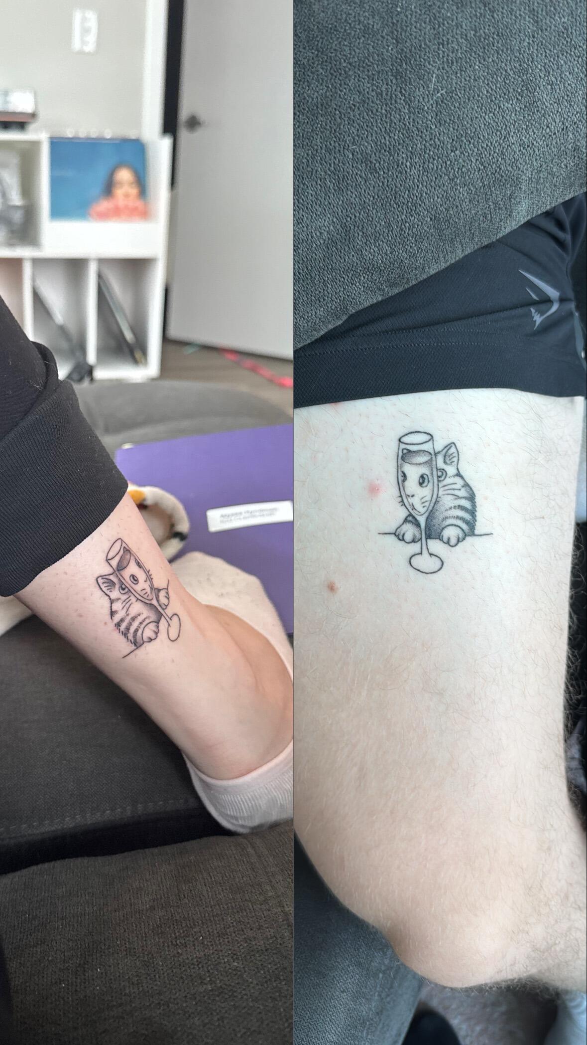 Got our first tattoos! Matching of course