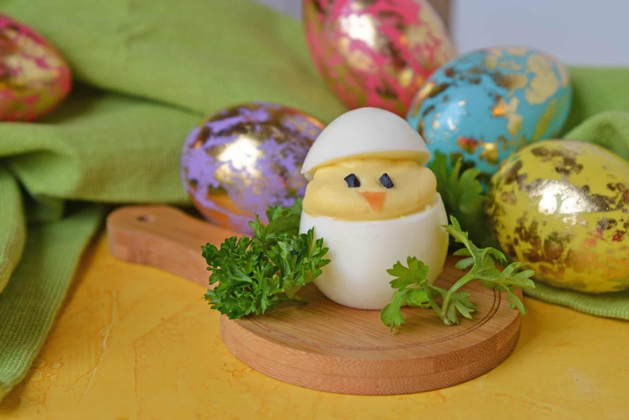 Easter Party Food Ideas - Devil Egg Chicks