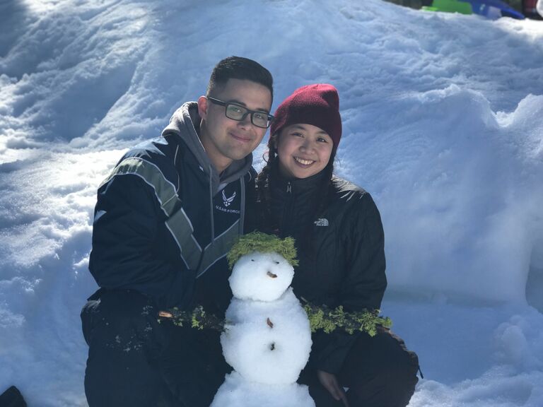 Our first time in the snow.