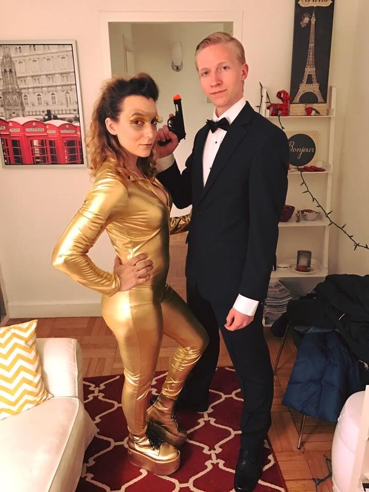 Our halloween costumes usually consist of Nick wearing a suit and Julia wearing something that makes sense with a man in a suit!