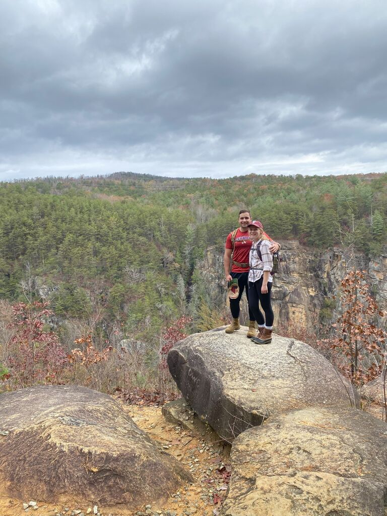 Katie and Caleb visited Tallulah Gorge! In between hiking Caleb and Katie played lots of Mario Kart.... of which Caleb won most games, but not all!