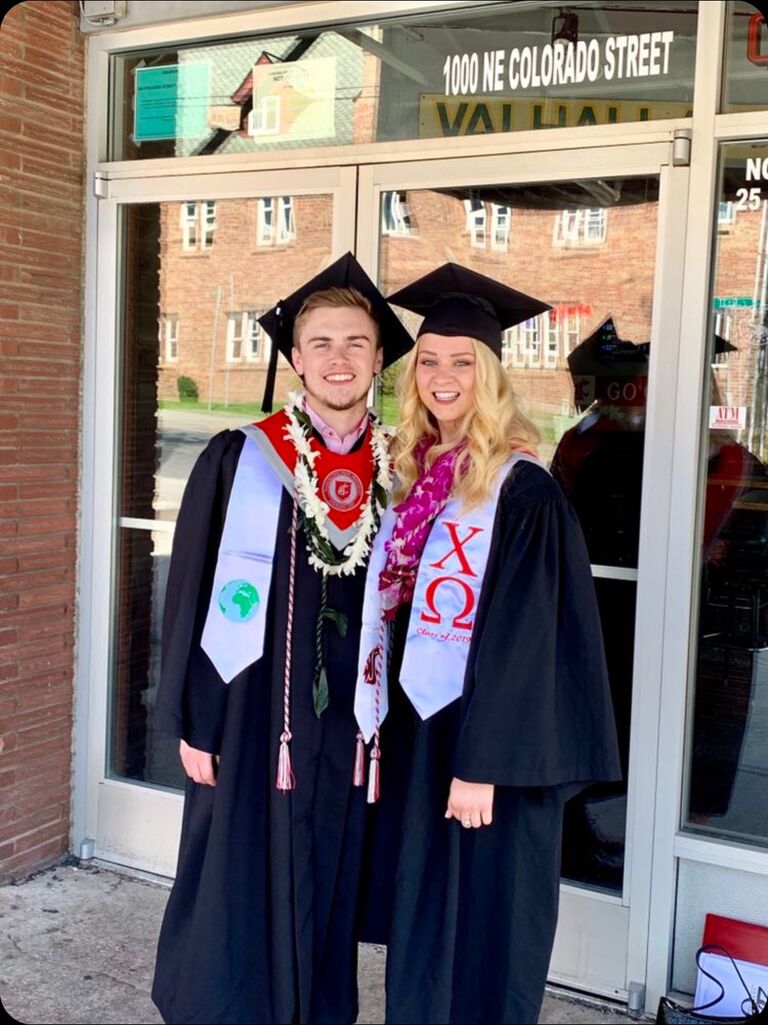 Casey & Aidan graduate college