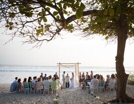 Destination wedding beach ceremony