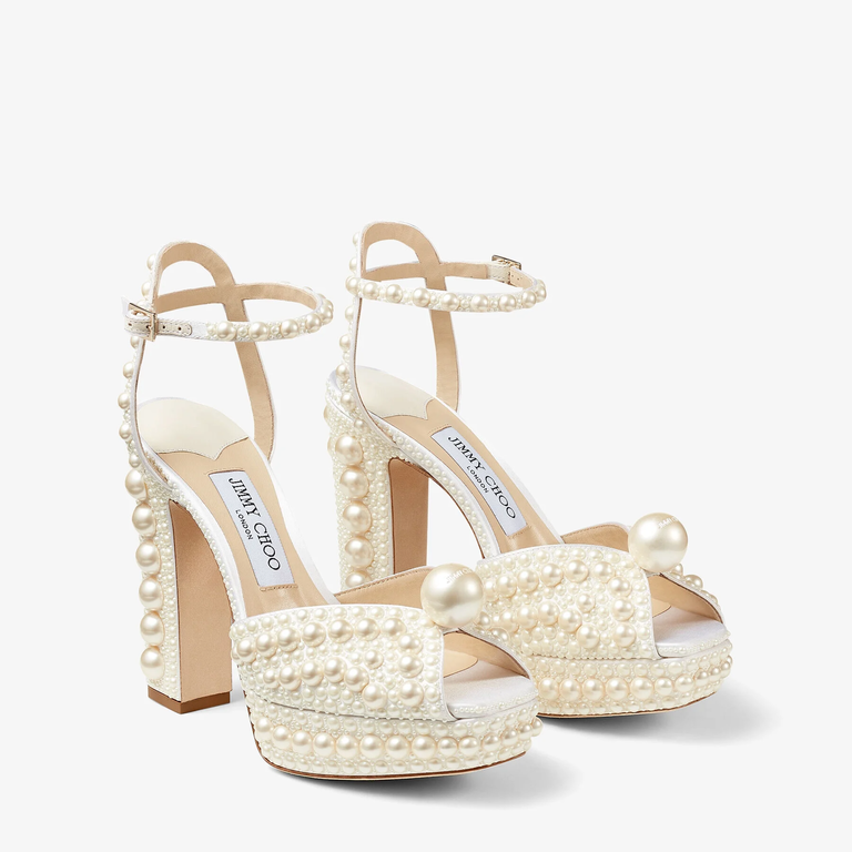 Jimmy Choo pearl platform heels