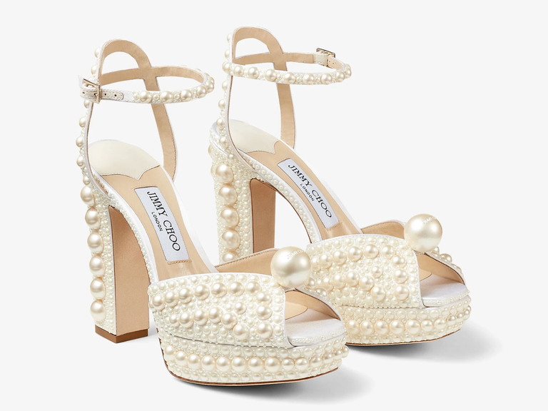 Jimmy Choo pearl platform heels
