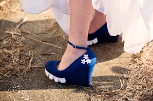 royal blue wedding shoes wedges