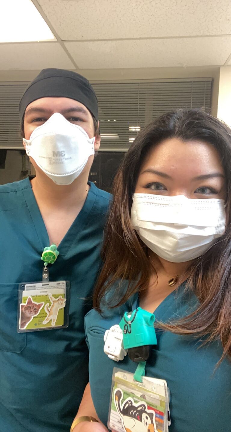Matching scrubs for work! 