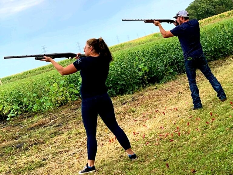 Josh and Deanna both enjoy skeet shooting.