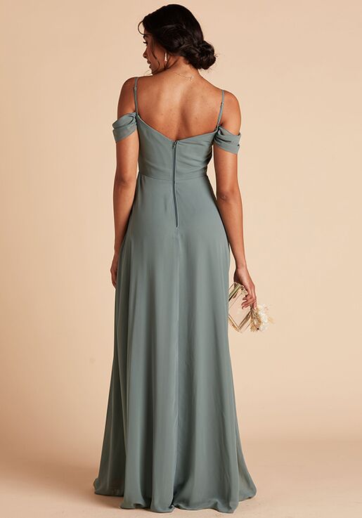 sea glass color bridesmaid dresses