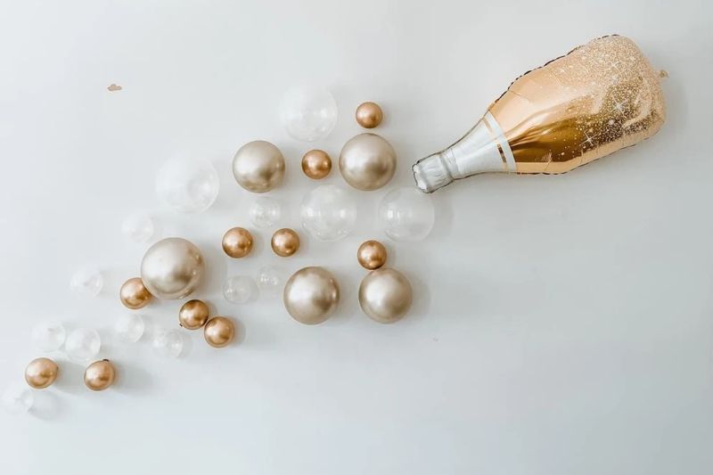 Champagne balloons champagne brunch party ideas
