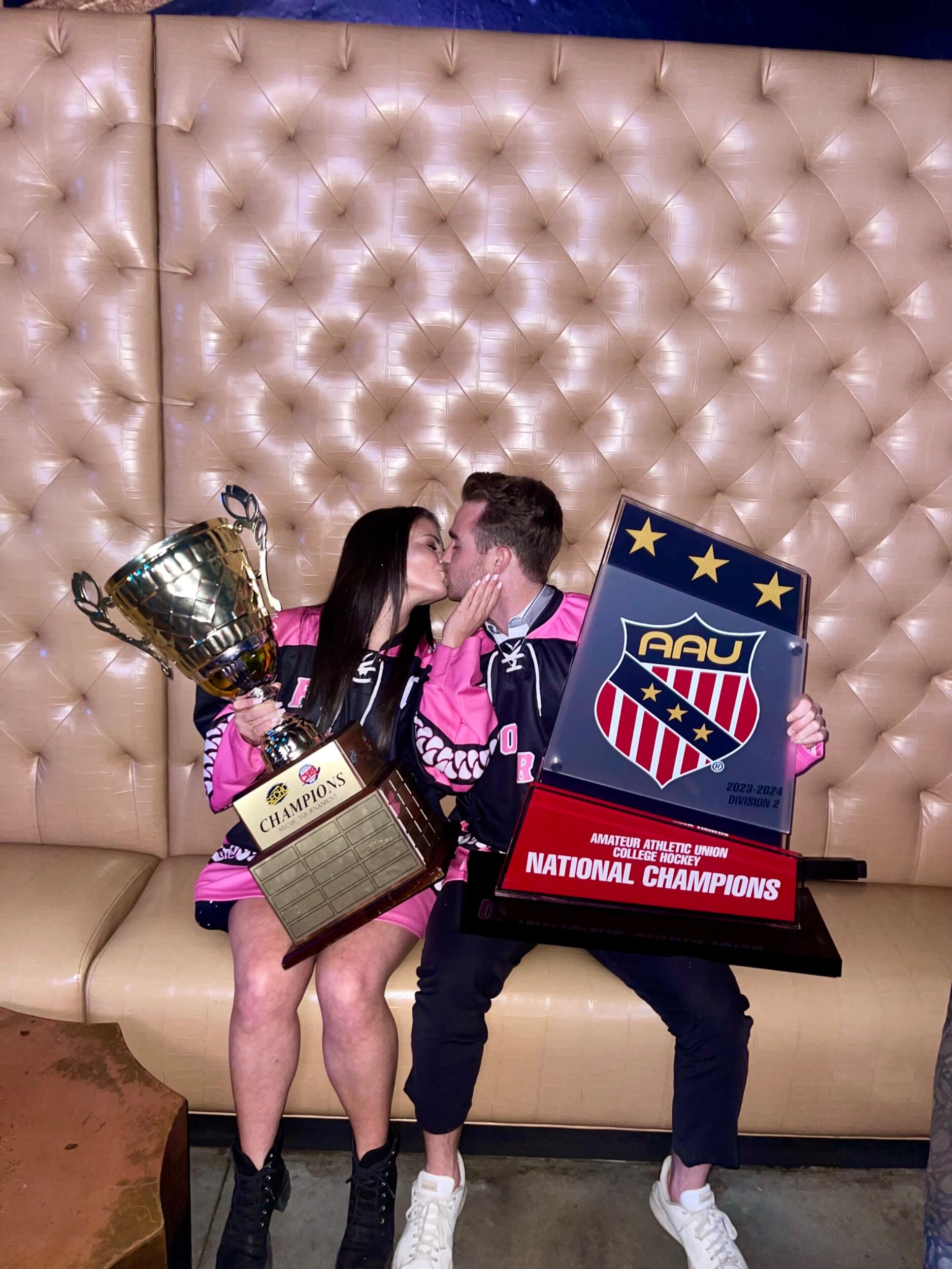 Connor proudly served as captain of UF Club Hockey, leading the team to a National Championship win! Olivia was there every step of the way—cheering him on throughout the season and celebrating this incredible victory by his side. This was a moment and a celebration they’ll never forget!