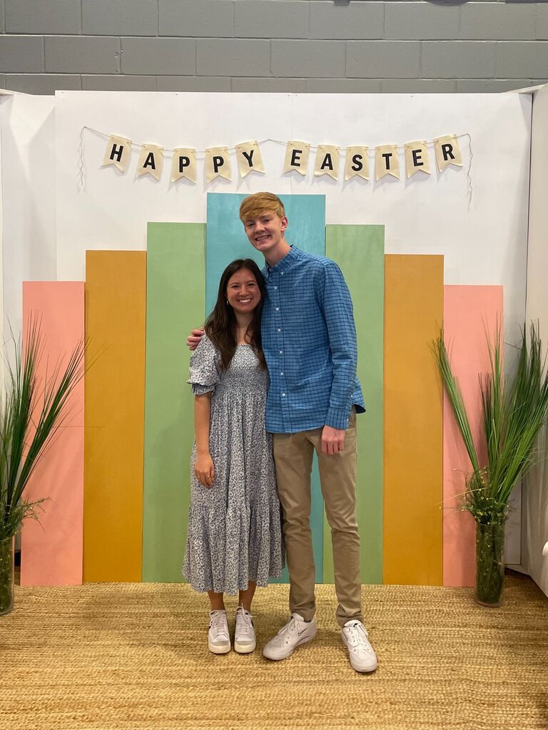Peyton went to Grant's hometown, Wooster, OH, to celebrate Easter with his family.
