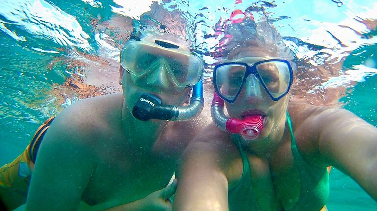 Nick’s first time snorkeling!