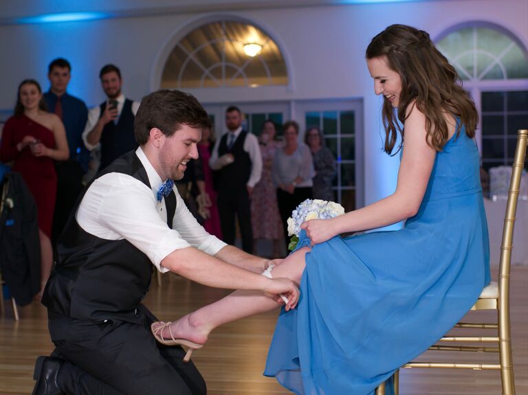 Christopher and Sam’s wedding! I caught the bouquet and he caught the garter (we were set up).