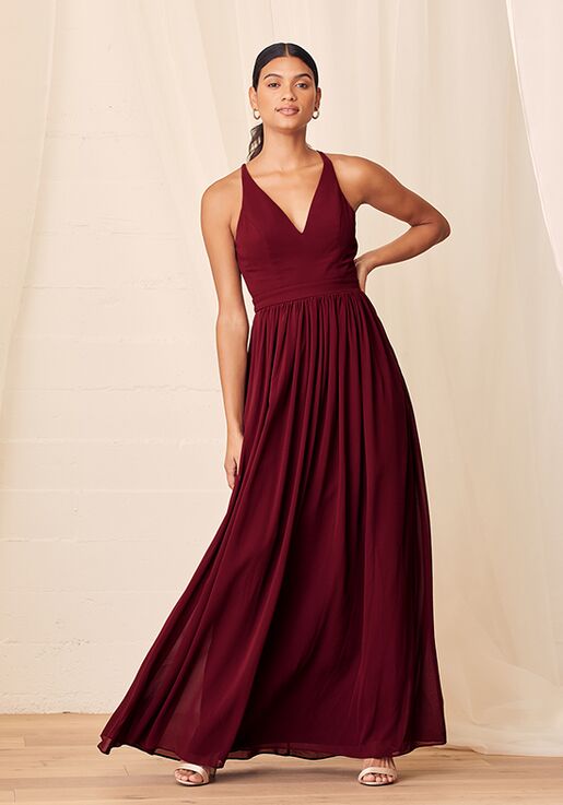 burgundy bridesmaid dresses lulus